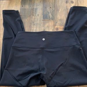 Lululemon Wunder Under Leggings 7/8 Black Size 10